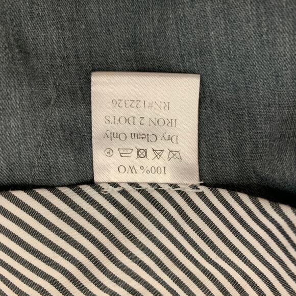 J.HILBURN Size 34 Grey Wool Flat Front Dress Pants - Picture 3 of 4